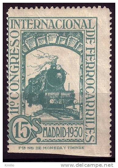 Ed 473*spv Congreso Ferrocarriles 15 Cts Sin Dentar En Parte Inferior - Unused Stamps