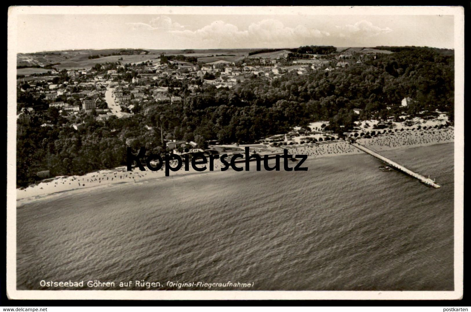 ALTE POSTKARTE OSTSEEBAD GÖHREN RÜGEN ORIGINAL-FLIEGERAUFNAHME 1934 Luftbild Totalansicht Ansichtskarte AK Postcard Cpa - Göhren