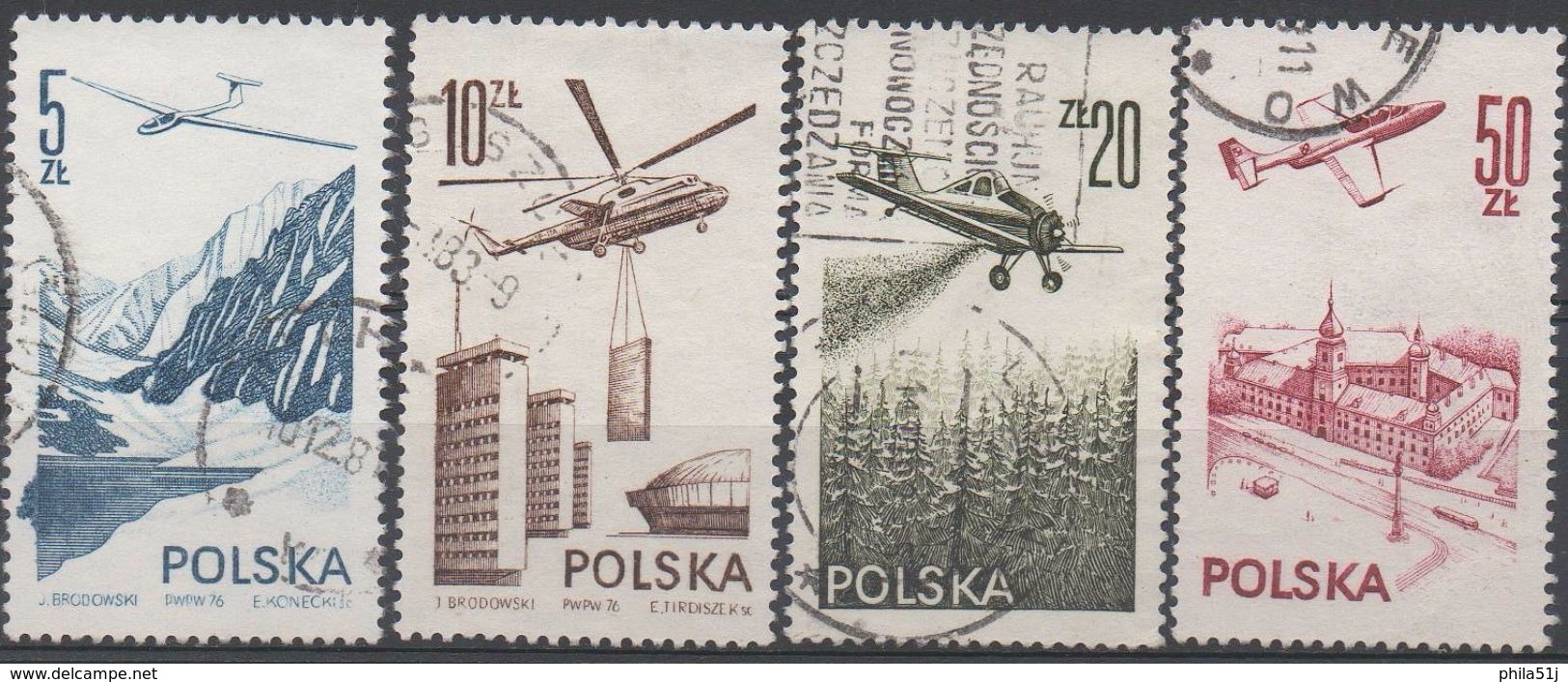 POLOGNE  PA N°55/58__OBL VOIR SCAN - Usados