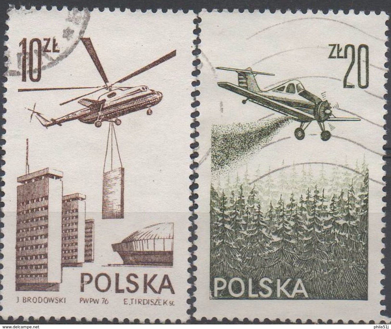 POLOGNE  PA N°56/57__OBL VOIR SCAN - Usados