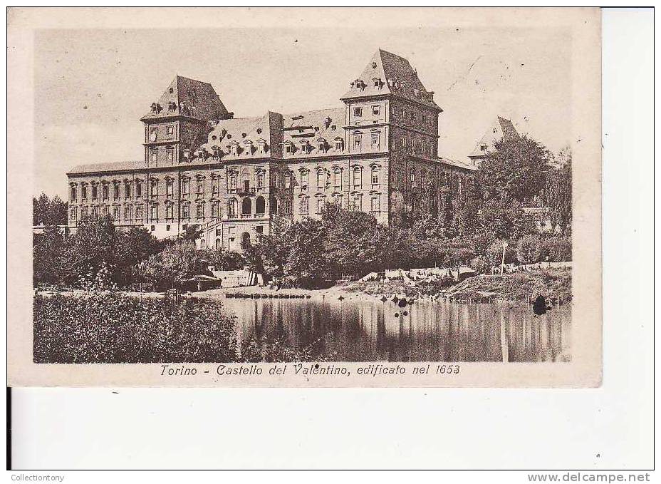 Torino - Castello Del Valentino, Edificato Nel 1653 - Formato Piccolo - Viaggiata 1919 - Castello Del Valentino