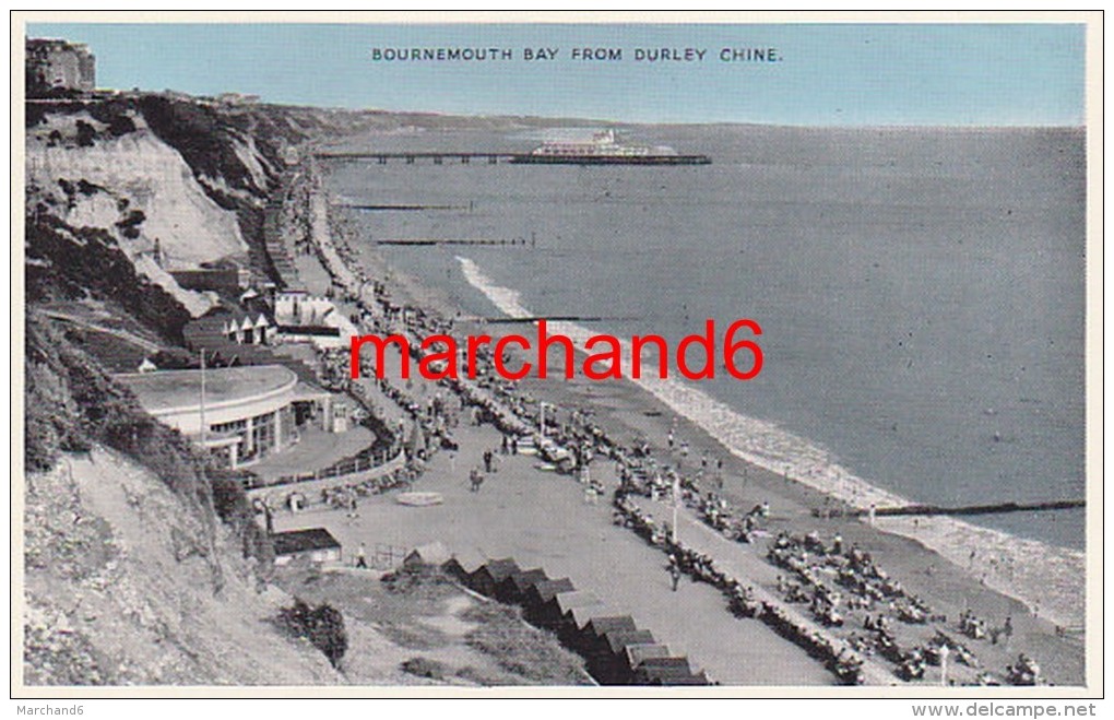ROYAUME UNI BOURNEMOUTH BAY FROM DURLEY CHINE Editeur Etw Dennis & Sons - Bournemouth (fino Al 1972)