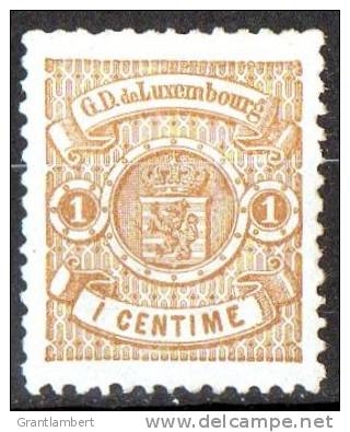 Luxembourg 1859 1c Brown MH  SG 23 - 1859-1880 Stemmi