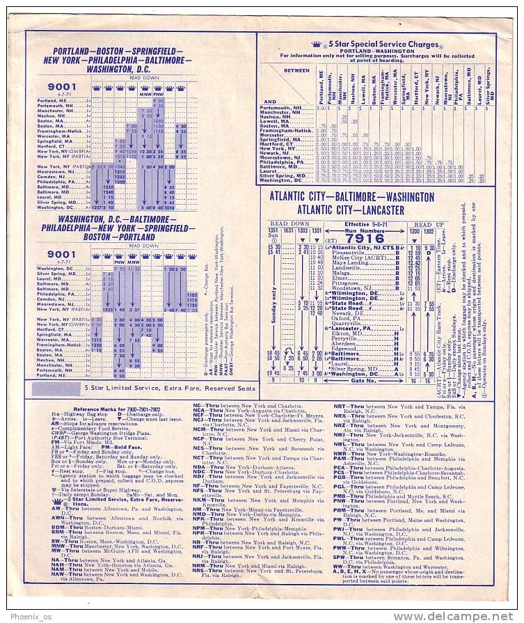 UNITED STATES - Bus, Continental Trailways, Year 1971 - Monde