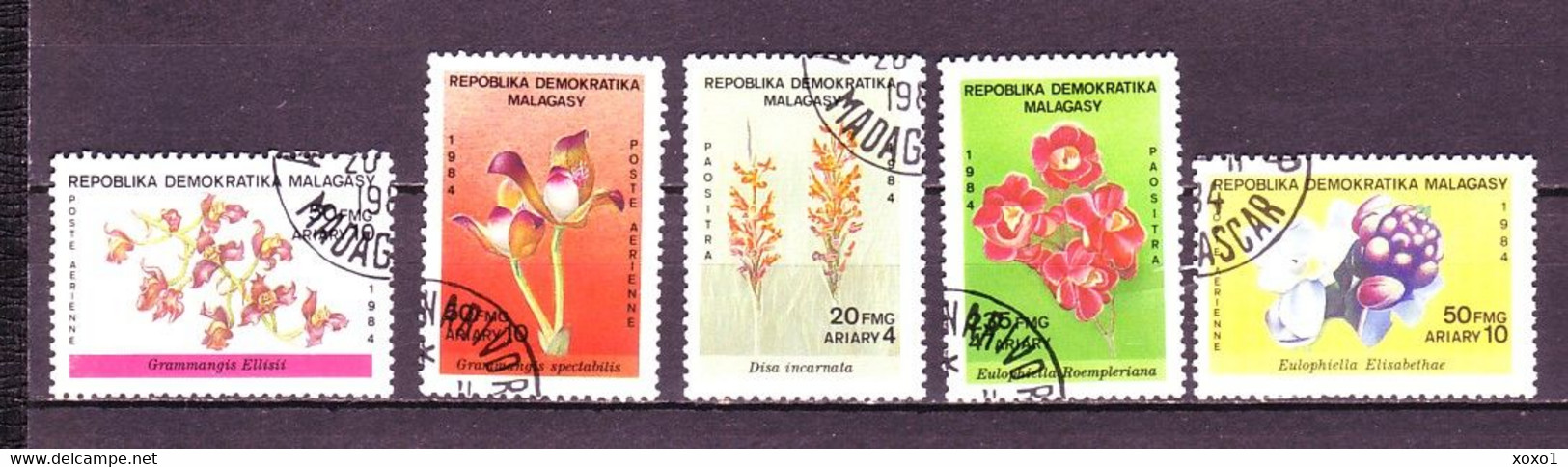 Madagascar 1984 Flora Flowers 5v CTO 2,40 € - Autres & Non Classés