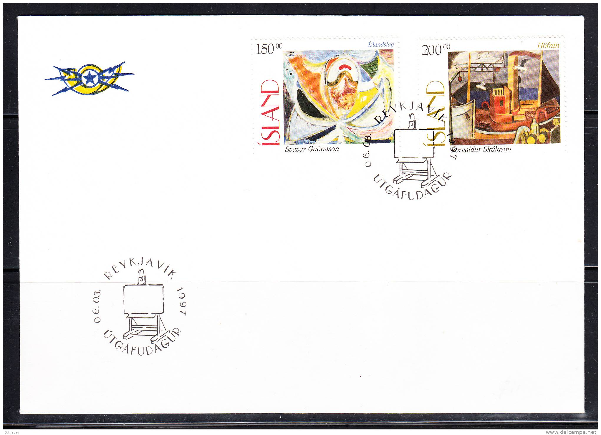 Iceland FDC Scott #836-37 Paintings - FDC