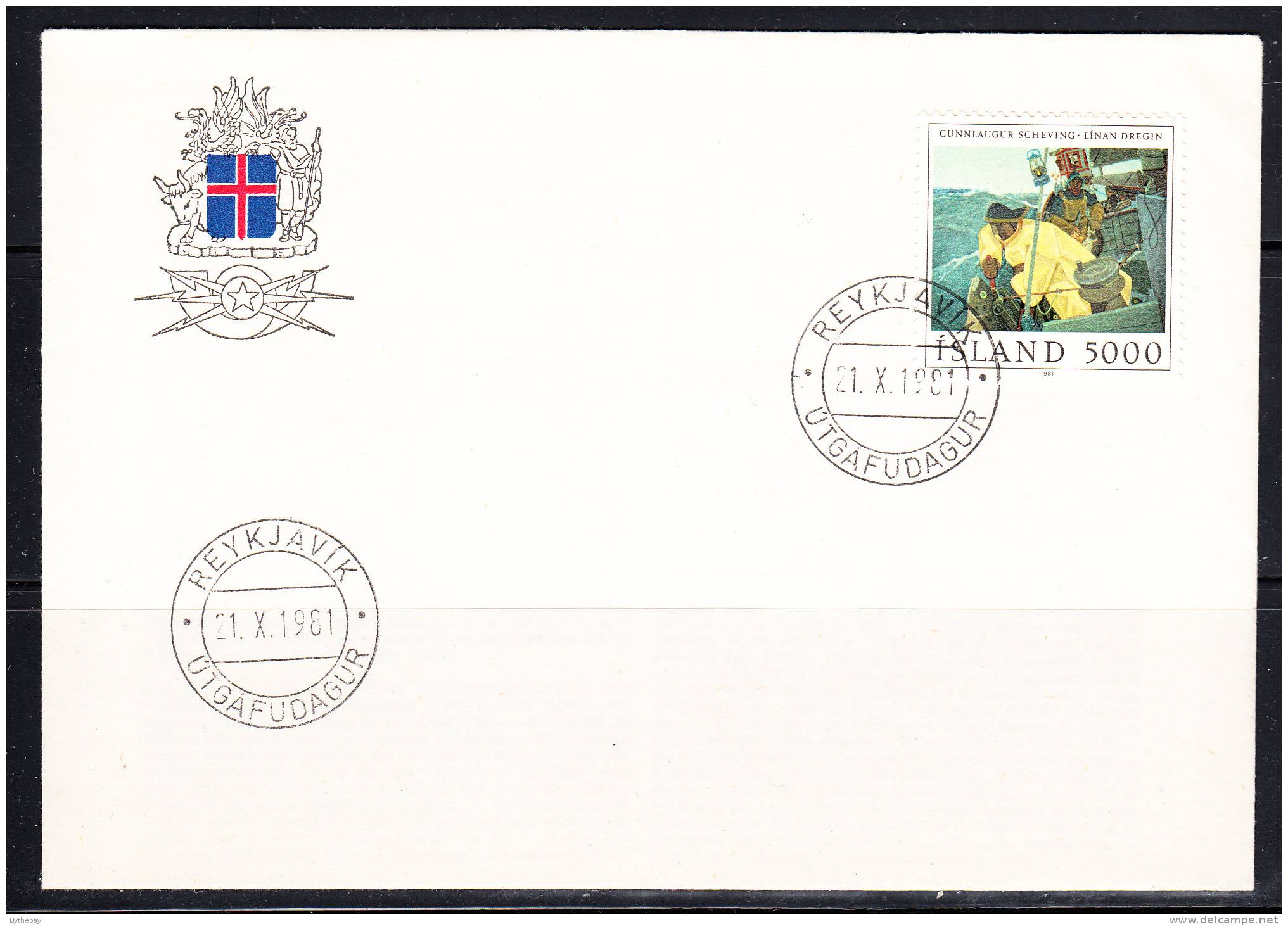 Iceland FDC Scott #548 ´Hauling The Lines´ By Schevring - FDC