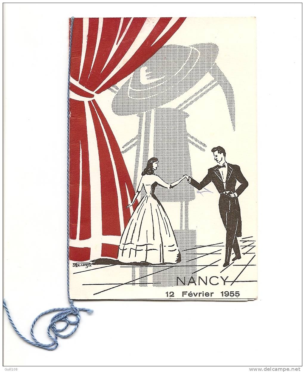 Joli Carnet De Bal Illustrateur Nancy 12 Février 1955 A3-61 - Verzamelingen