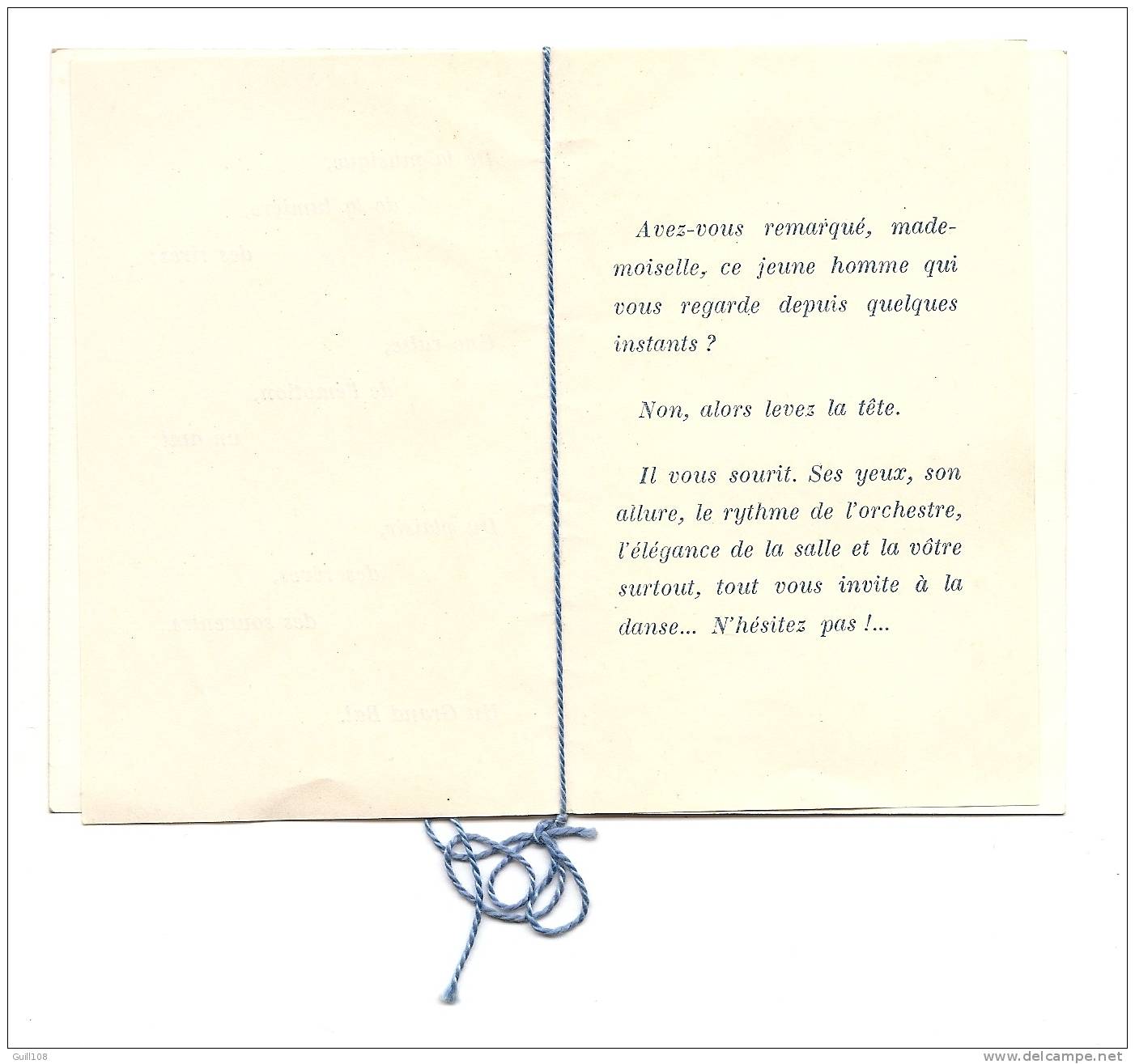 Joli Carnet De Bal Illustrateur Nancy 12 Février 1955 A3-61 - Sammlungen