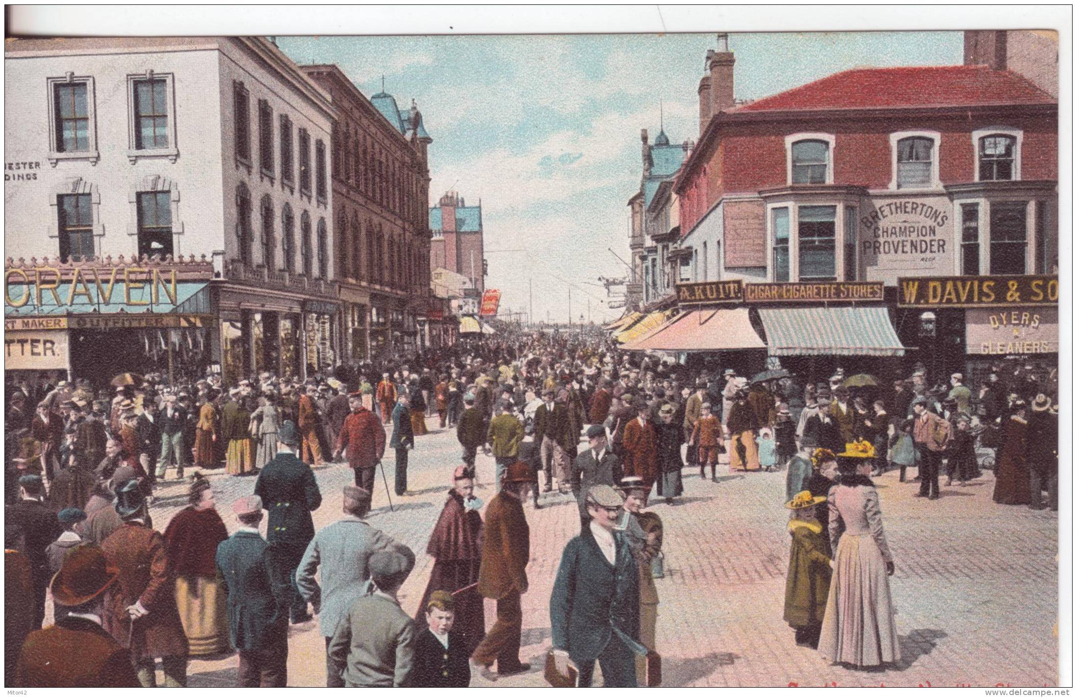 1-Southport-England-Neville Street-New Postcard-First 900-Animated. - Southport