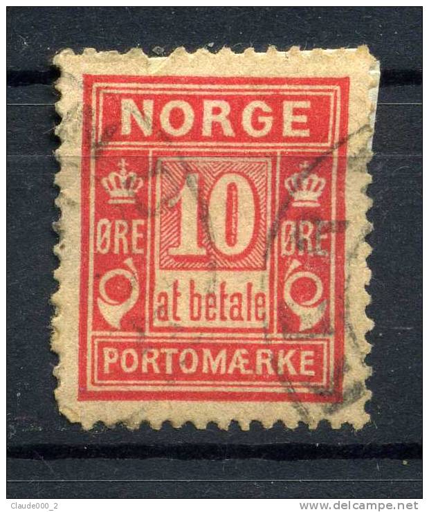 NORVEGE . Timbre Taxe 1879  . N° Indéterminé  Oblitéré - Gebruikt