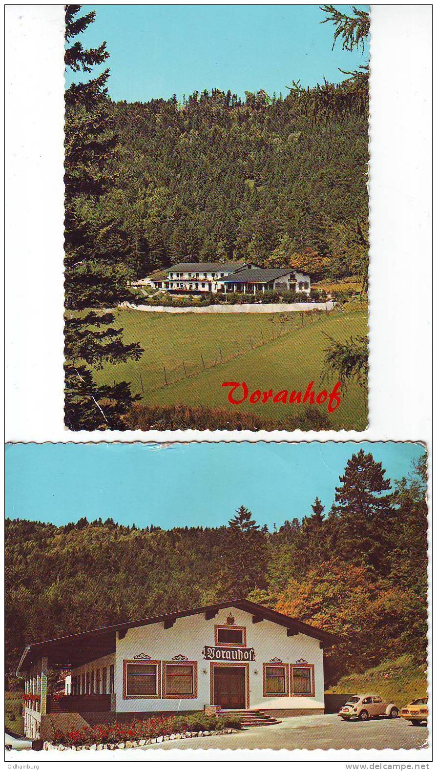 300zt: Niederösterreich Ca. 1970, Zwei Ungelaufene AKs Vorauhof, 2733 Grünbach Am Schneeberg - Hotels & Gaststätten