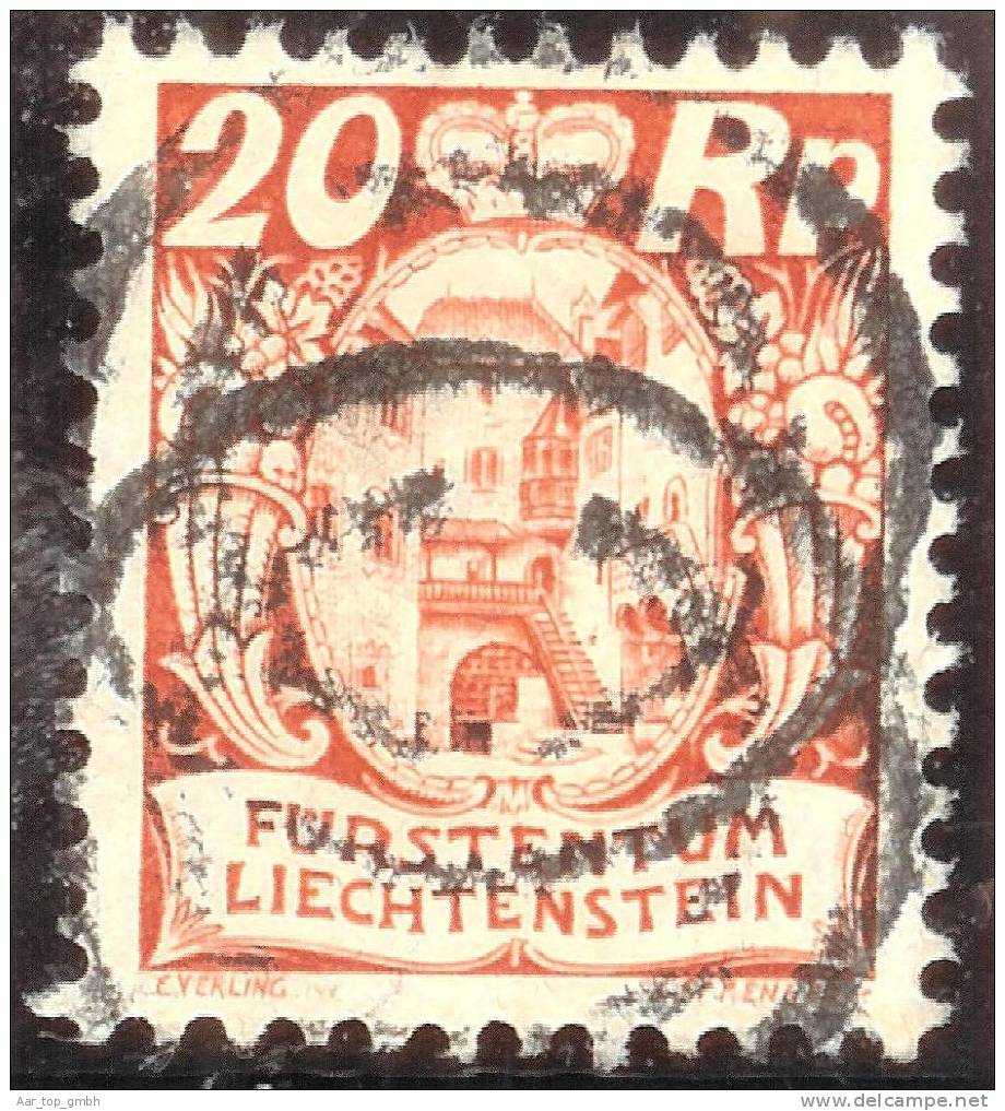 Liechtenstein 1924 Zu#69 Mi#70 Mit Seltener Stummer Entwertung - Oblitérés