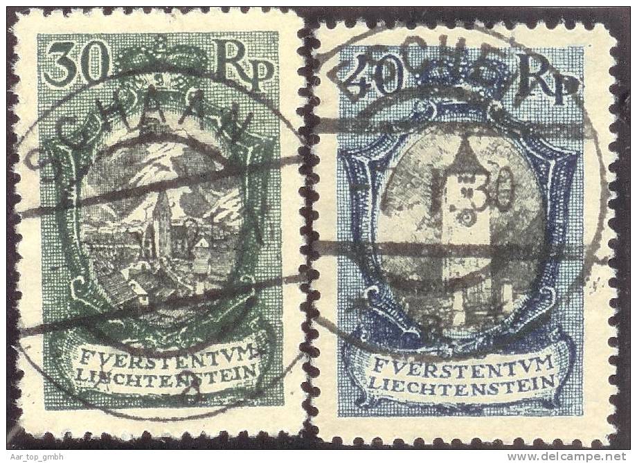 Liechtenstein 1921  Mi#,Zu#55/57 Vollstempel Schaan + Eschen - Gebruikt