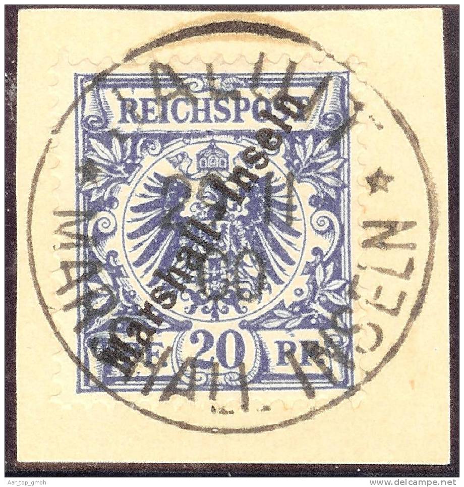 Deutsche Post Auf Den Marshall Inseln 1900 Mi#10 Briefstück Vollstempel Jaliut - Marshalleilanden