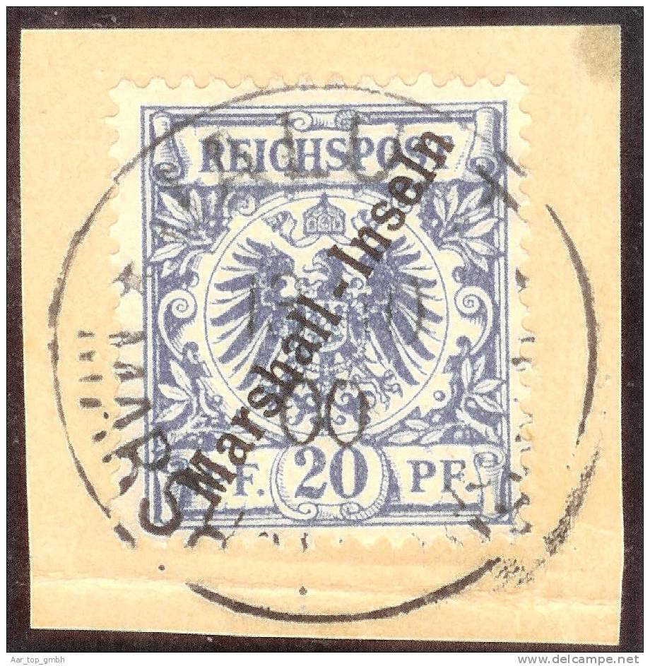 Deutsche Post Auf Den Marshall Inseln 1900 Mi#9 Briefstück Vollstempel Jaliut 1900-10-13 - Marshall-Inseln