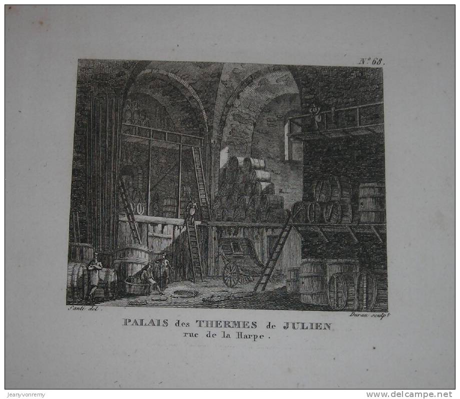 Gravure - Paris - Palais Des Thermes De Julien - Début XIXe. - Estampes & Gravures