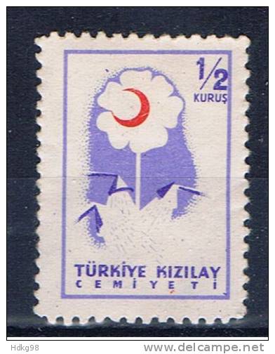 TR Türkei 1957 Mi 222 Mnh Zwangszuschlagsmarke C: Roter Halbmond - Used Stamps