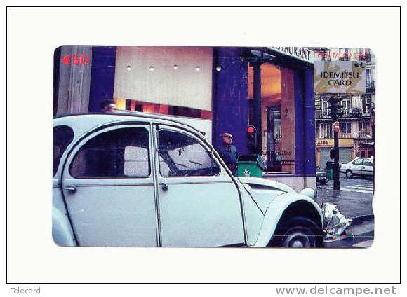 Telecarte Japon CITROEN. Auto Voiture Car.   Phonecard  (5)  Telefonkarte 2CV - Cars