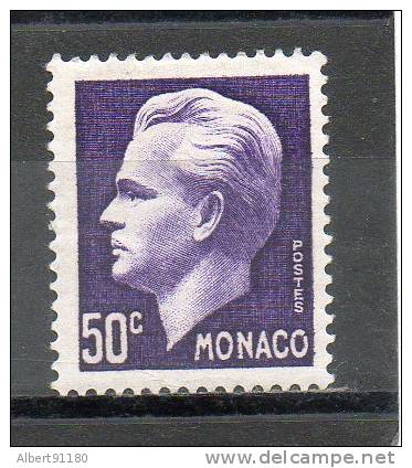 MONACO  50c Violet 1950-51 N°344 - Other & Unclassified