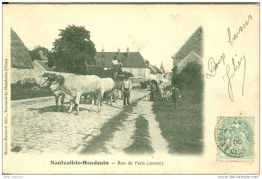 NANTEUIL-le-HAUDOIN - Rue De Paris - Attelage - Nanteuil-le-Haudouin