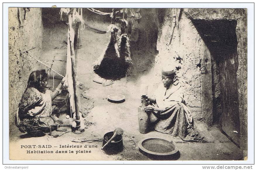 France : Port-Said Interieur D´une Habitation Dans La Plaine, 18-12-1919 - Briefe U. Dokumente