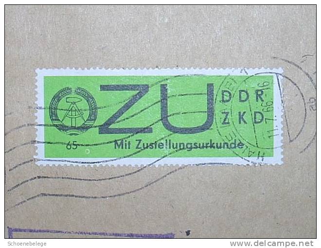 A1035) ZKD Brief Mit ZU Von VVB Allgemeine Chemie Halle 11.7.1966 Nach Dresden M. Mi.E2x - Sonstige & Ohne Zuordnung