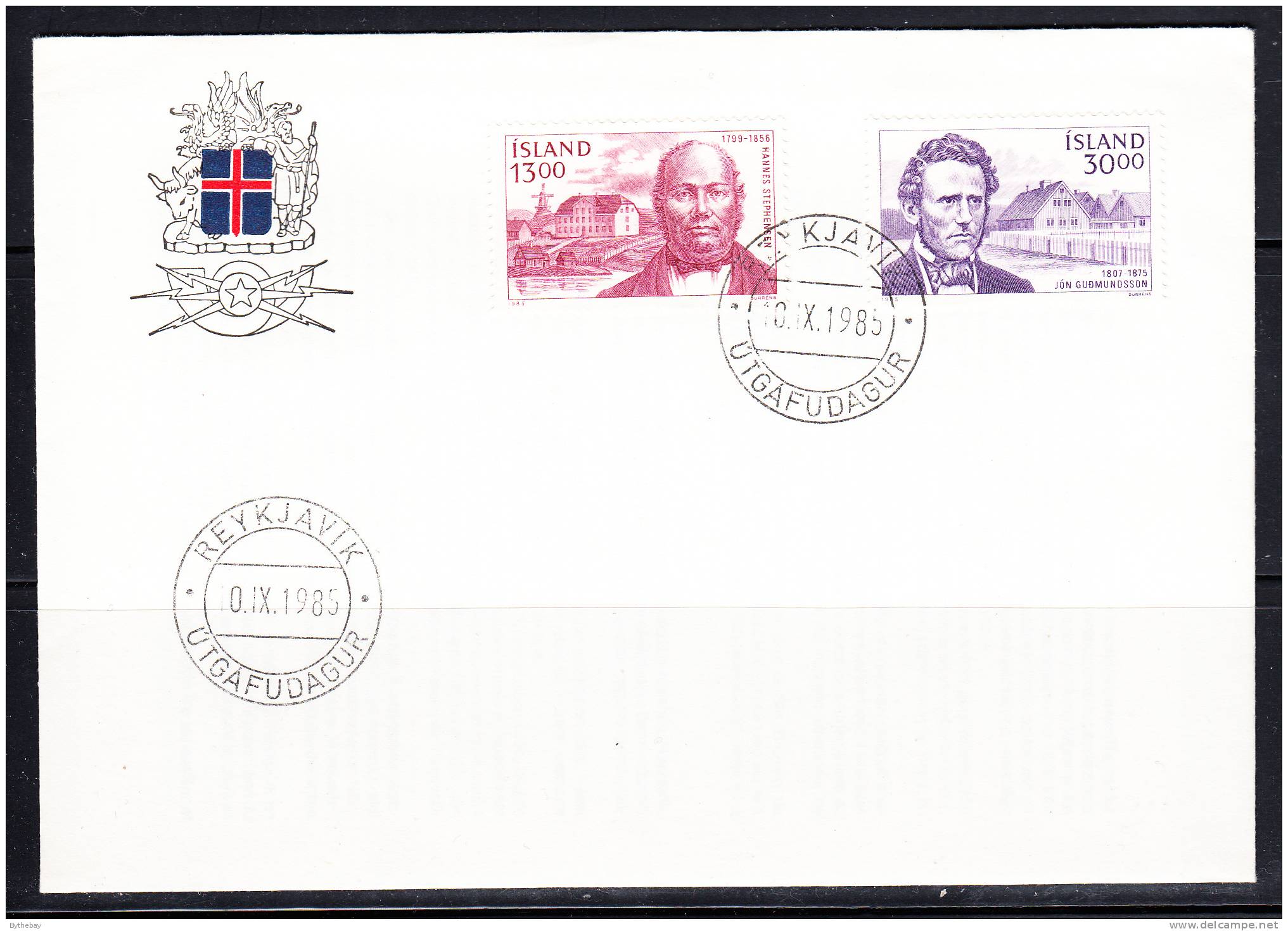 Iceland FDC Scott #613-14 Politicians - FDC