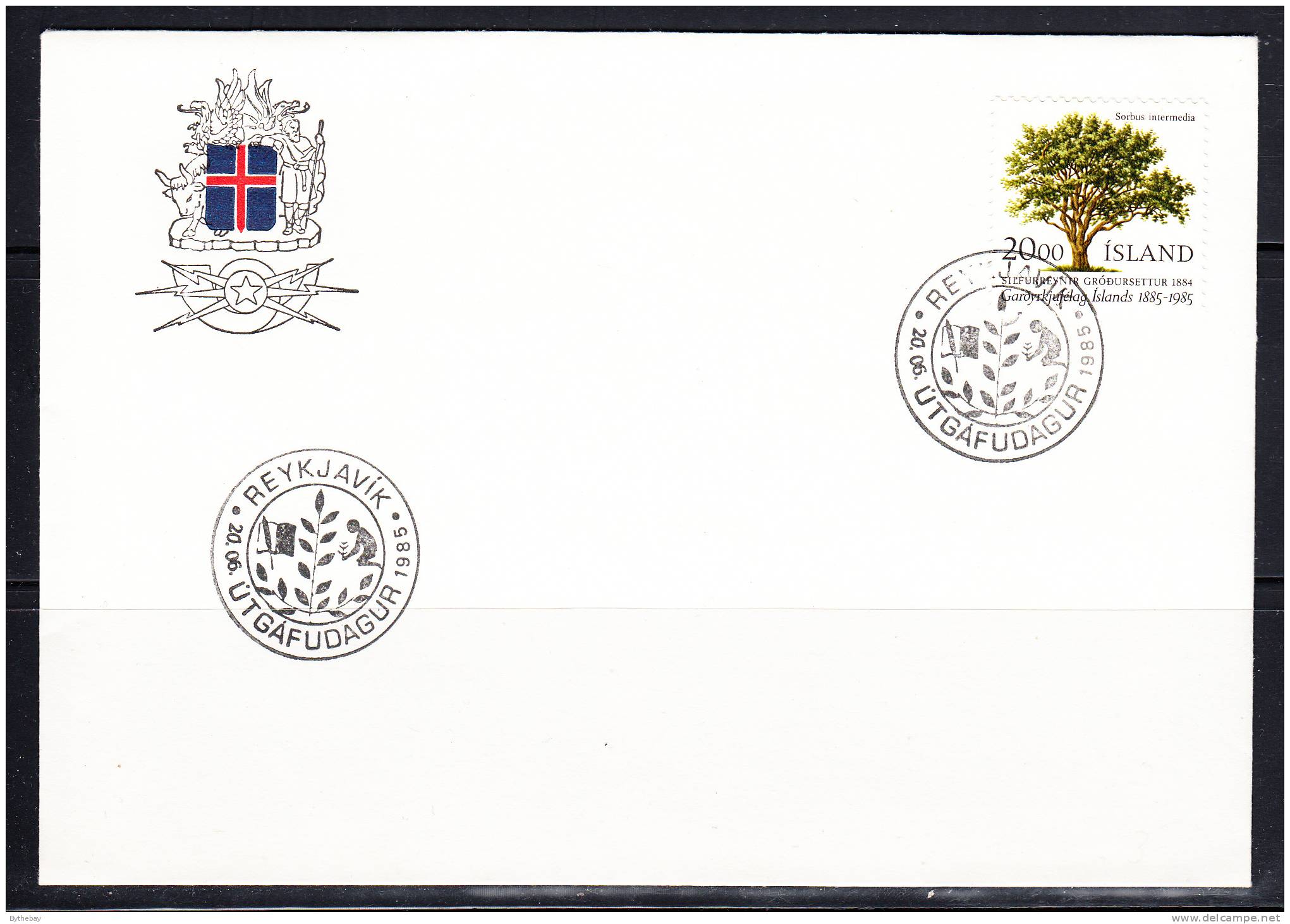 Iceland FDC Scott #608 National Horticulture Society Centenary - FDC