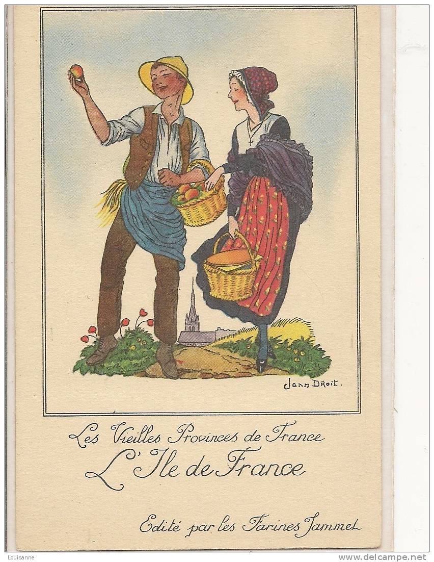 R / 32 / 35       Les Vieilles Provinces Françaises  - L´Ile De France _ Pub Farines Jammet - Droit