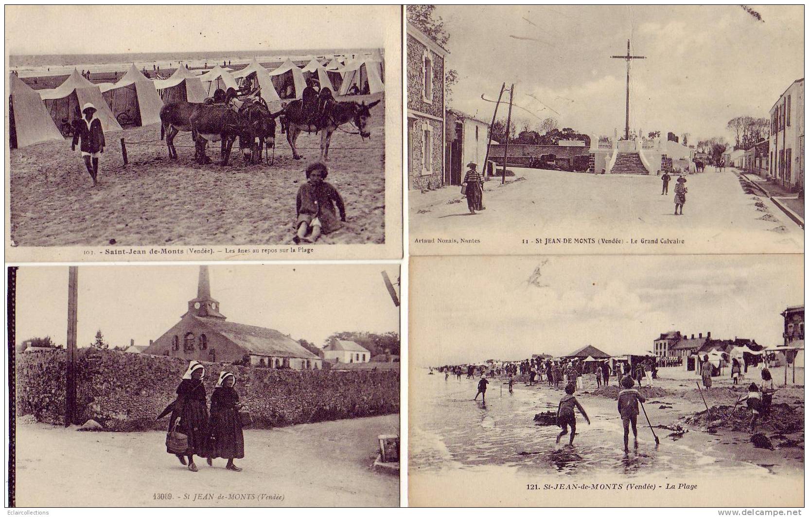 Saint Jean De  Monts..  Lot De 9 CP ( Voir Scan  Et / Ou Annotation) - 5 - 99 Postkaarten