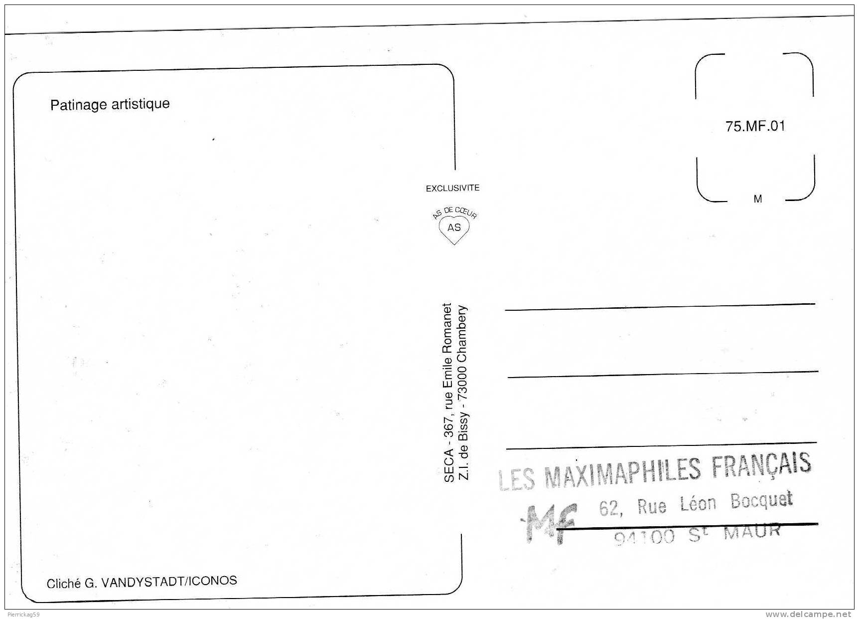 --VILLE-  ALBERVILLE- XVI JEUX OLYMPIQUES D'HIVER- Février 1992-PATINAGE ARTISTIQUE-les MAXIMAPHILES - Pattinaggio Artistico