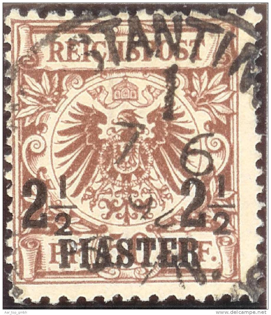 Deutsche Post In Der Türkei 1899- Mi#10d Gestempelt Costantinopel 1892-06-07 - Deutsche Post In Der Türkei