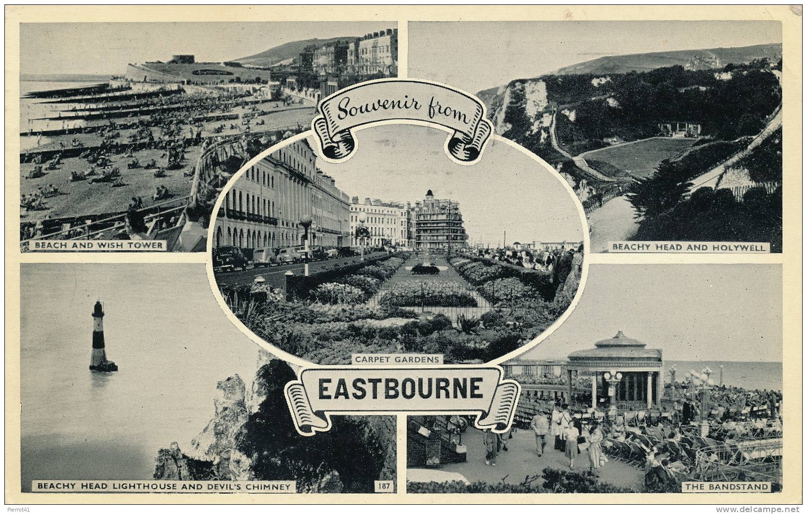 ROYAUME-UNI - ENGLAND - Souvenir From EASTBOURNE  (1957) - Several Views - Eastbourne