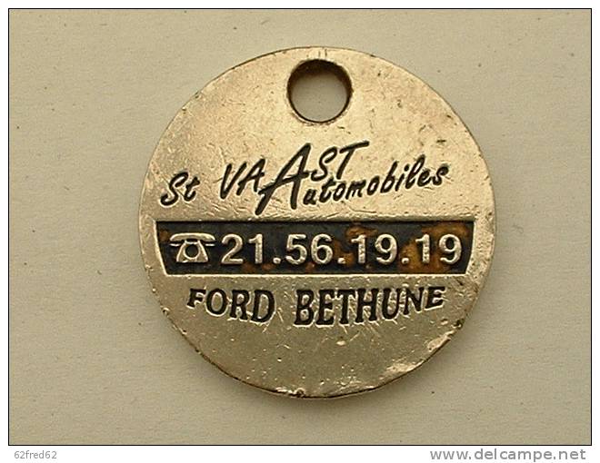 JETON DE CADIE - FORD / ST VAAST AUTOMOBILES BETHUNE - Einkaufswagen-Chips (EKW)