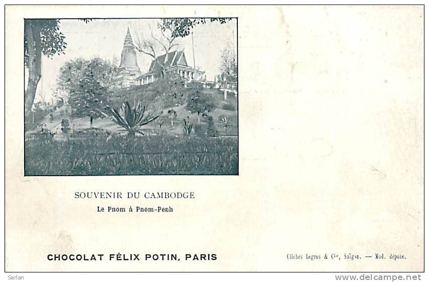 CAMBODGE , Le Pnom A PNOM PENH , Chocolat Félix Potin , * 113 16 - Cambodge