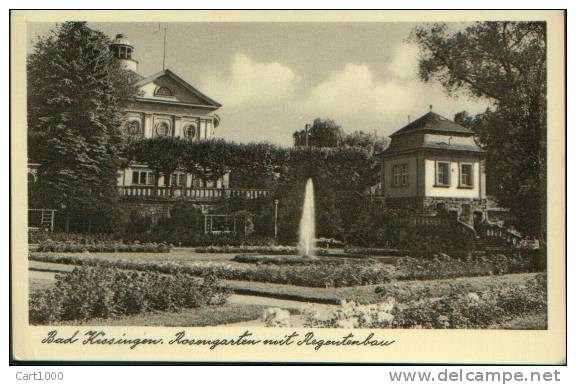 BAD KISSINGEN ROSENGARTEN MIT REGENTENBAU 1955 - Bad Kissingen