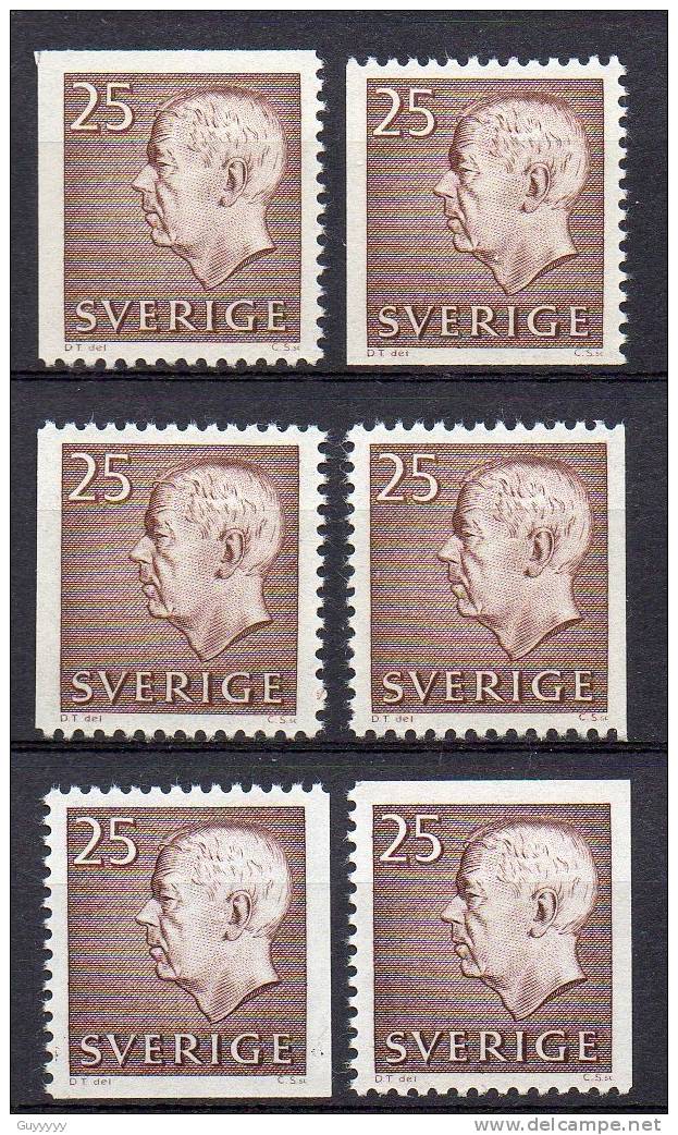 Suède 1961-1968 - Yvert N° 463a, B, C & D **  20 Timbres - Neufs