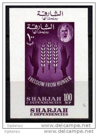 South East Arabia (Trucial States) Sharjah & Dependences 1963 Yvert BF3 S/s Freedom From Hunger. Scarce. See Image - ACF - Aktion Gegen Den Hunger