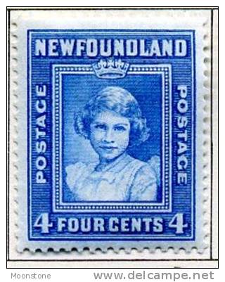 Newfoundland GVI 1938 4c Light Blue Definitive P.13½, Hinged Mint (A) - 1908-1947