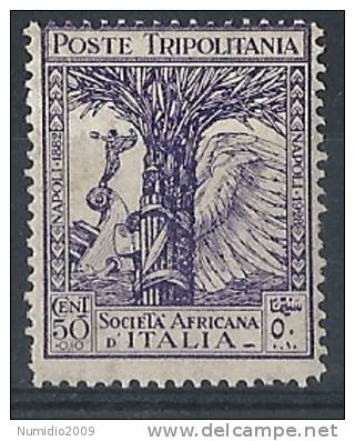1928 TRIPOLITANIA PRO SOCIETA' 50 CENT MNH ** - RR8903 - Tripolitaine
