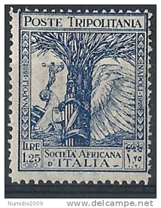 1928 TRIPOLITANIA PRO SOCIETA' 1,25 £ MNH ** - RR8903 - Tripolitaine