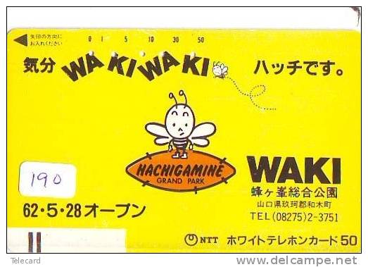 Télécarte Japon * ABEILLE * BIENE * BEE * BIJ * ABEJA (190) PHONECARD JAPAN * FRONT BAR - Abejas