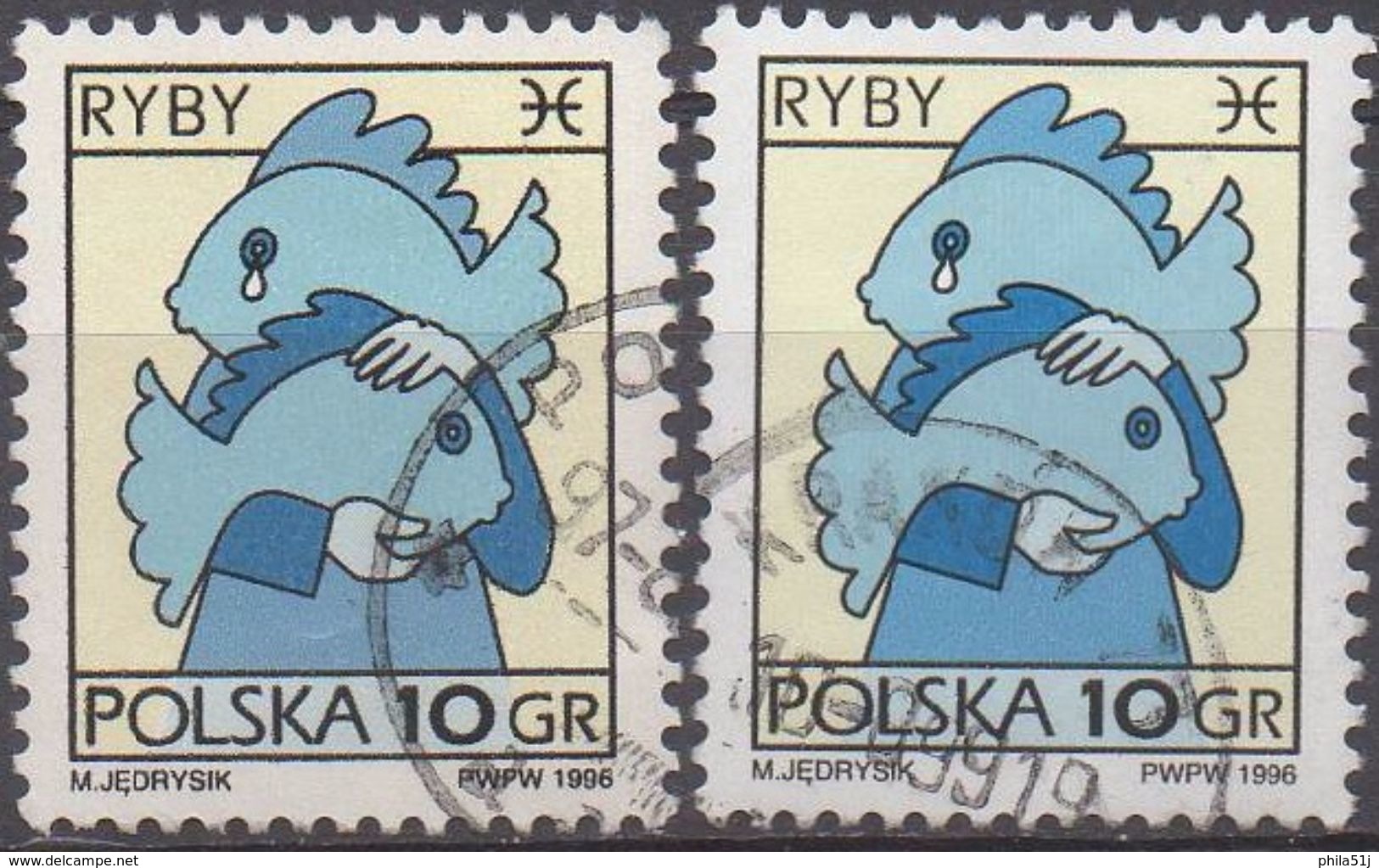 POLOGNE  N°3374/3374a__OBL VOIR SCAN - Used Stamps