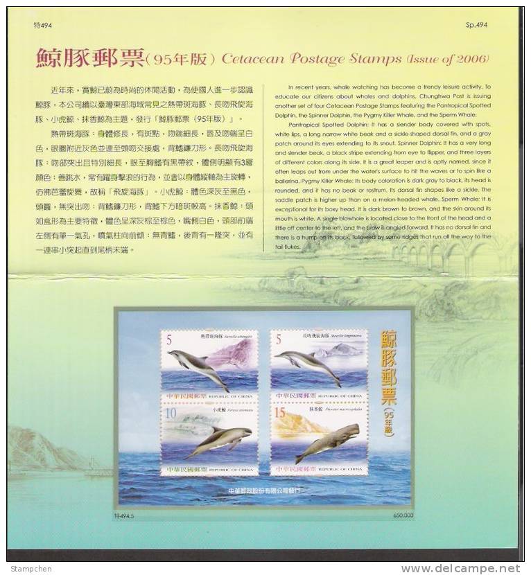 Folder 2006 Cetacean Stamps S/s Whale Dolphin Lighthouse Bridge Harbor Fauna Fish - Wale