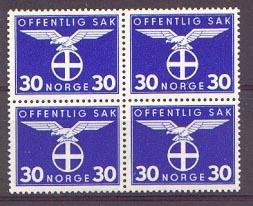 Norvège Service N° 47 ** Armoiries - Blason - Emblème Du Parti National Collectif - Service