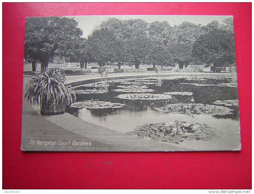 CPA -ANGLETERRE-IN HAMPTON COURT GARDENS-VOYAGEE 1927 -PHOTO RECTO /VERSO - Middlesex