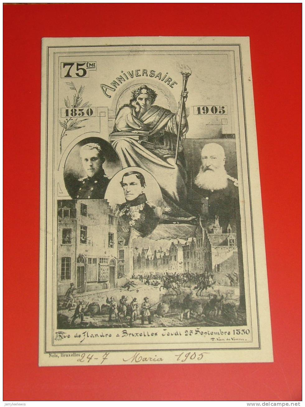 75 Anniversaire De L'Indépendance De La Belgique -  1905   - (2 Scans ) - Familias Reales