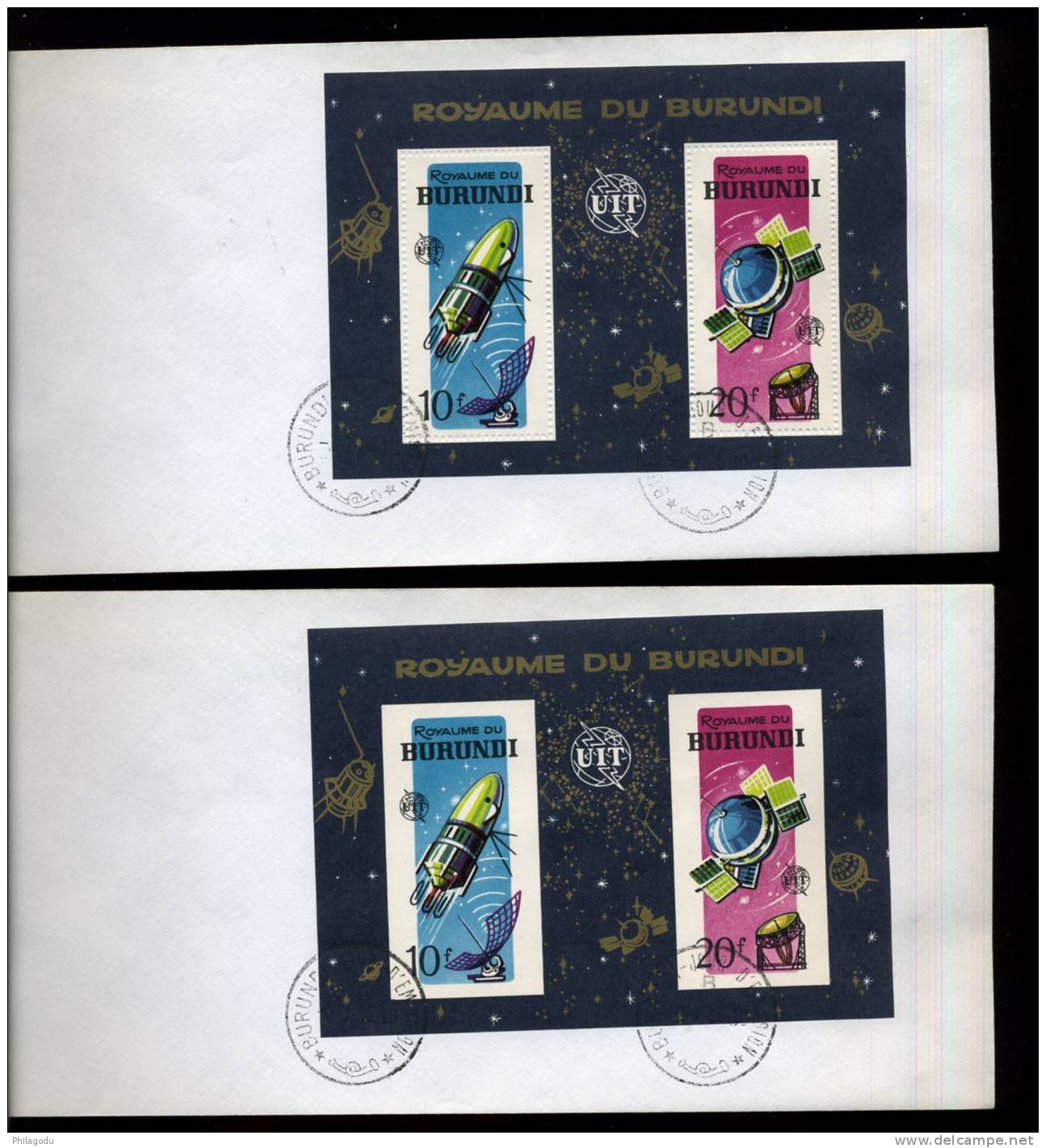 FDC 3-7-1965  UIT Paire Blocs  Espace  Space Telecom - Used Stamps