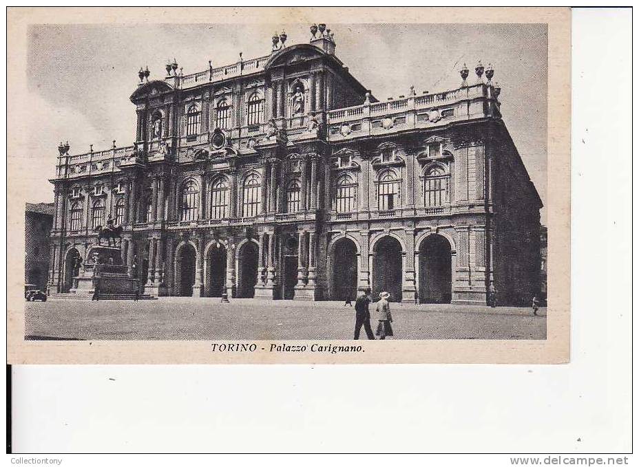 Torino - Palazzo Carignano - Formato Piccolo - Viaggiata 1937 - Palazzo Carignano